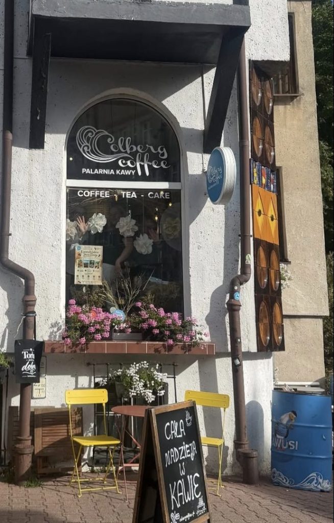 kawiarnia Colbergcoffee w Kołobrzegu przy ul. Dubois w dniu Ugandyjskiego picia kawy